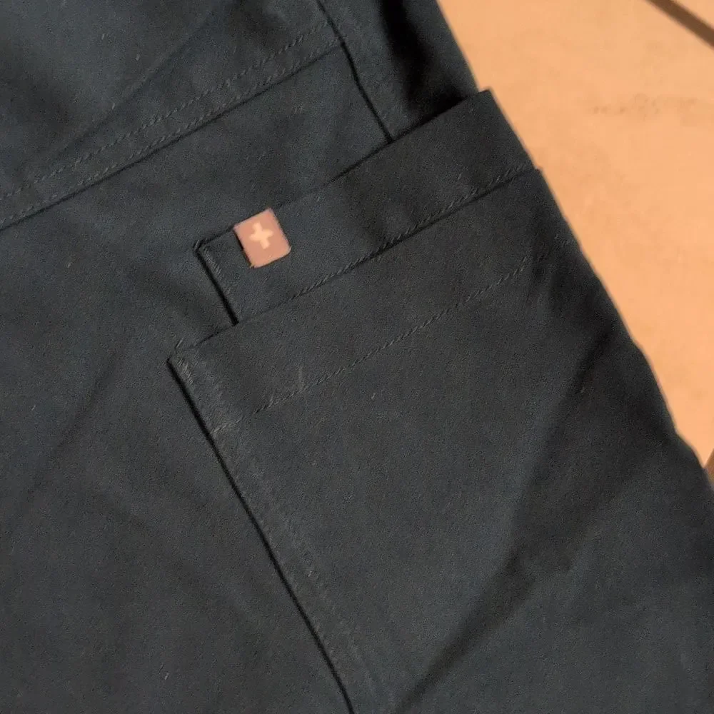 Figs Scrubs Pants Cairo Cargo Scrub Pants Caribbean Blue Zip Fly Tie Waist XL /S
